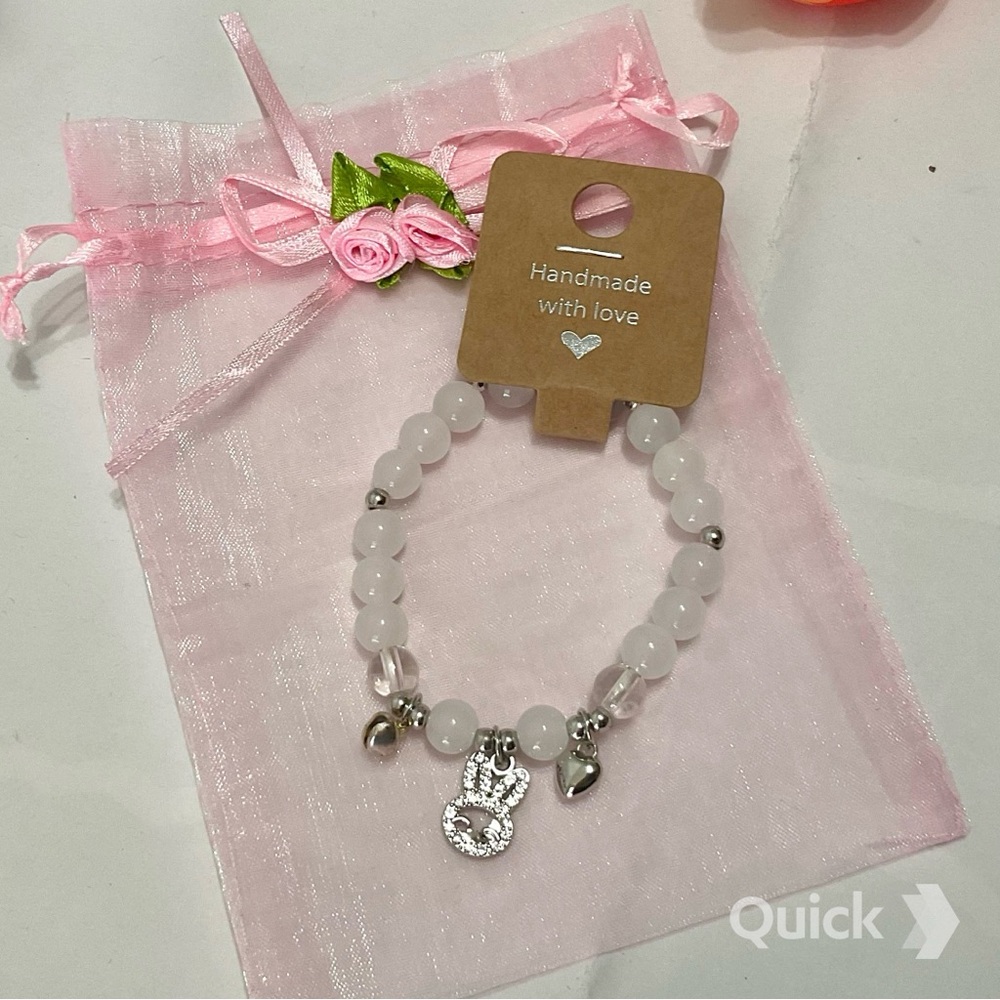 Handcrafted Glass Bead Rabbit Bracelet